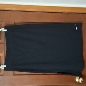Nike Side Slit Ribbed Women's Black Pencil Midi Skirt Size XL